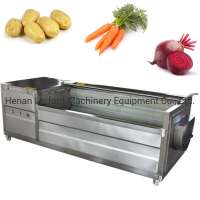 Brush Washing and Peeling Vegetable Fruit Washing Machine